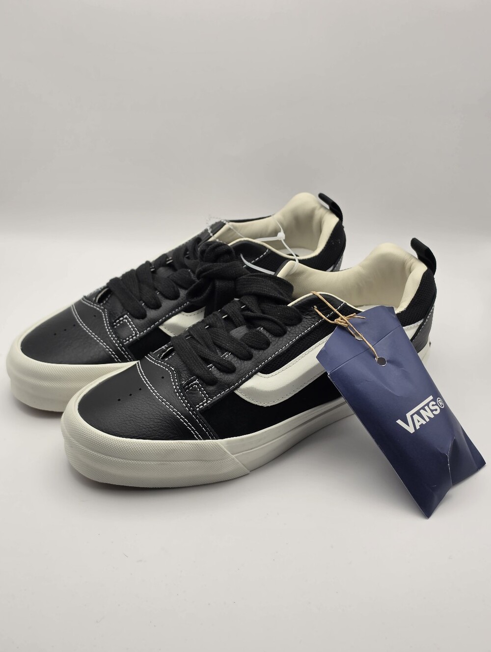 Vans Knu Skool Shoes Leather Black Size 9